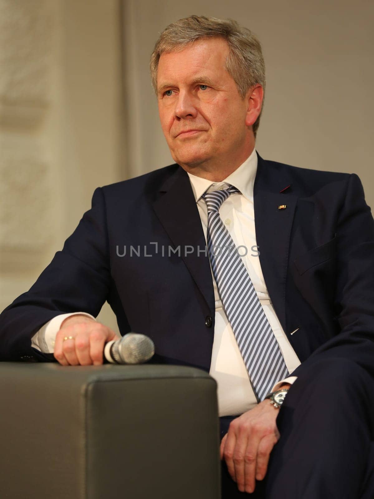 Former Federal President Christian Wulff (CDU) at a panel discussion in Magdeburg on 22.02.2017