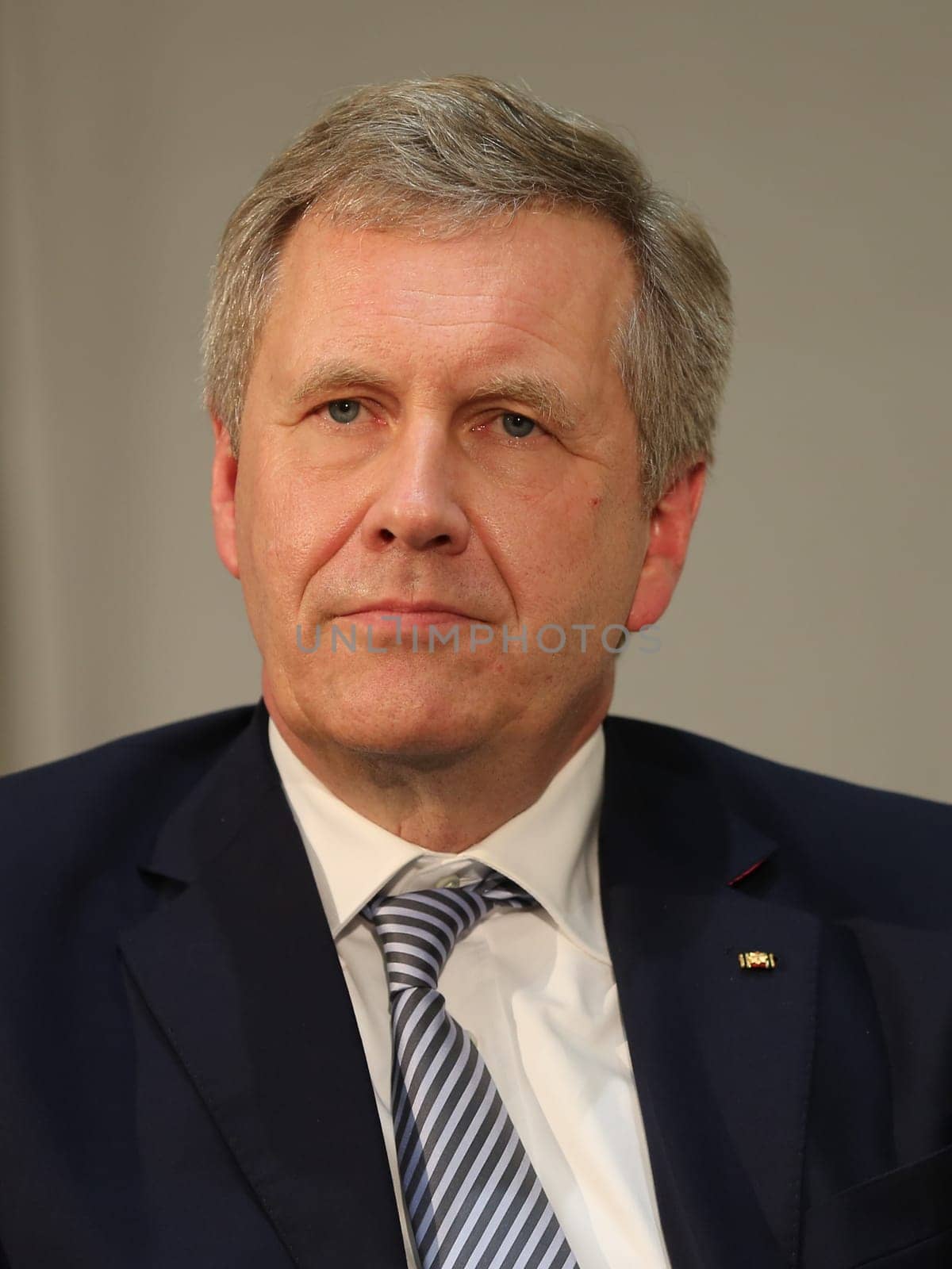 Former Federal President Christian Wulff (CDU) at a panel discussion in Magdeburg on 22.02.2017