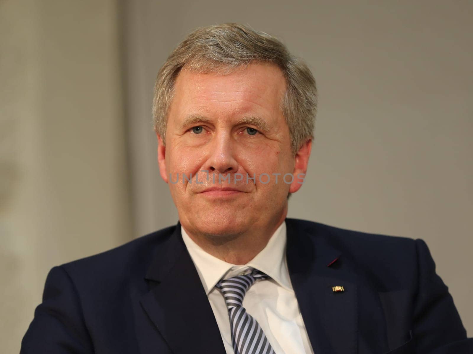 Former Federal President Christian Wulff (CDU) at a panel discussion in Magdeburg on 22.02.2017