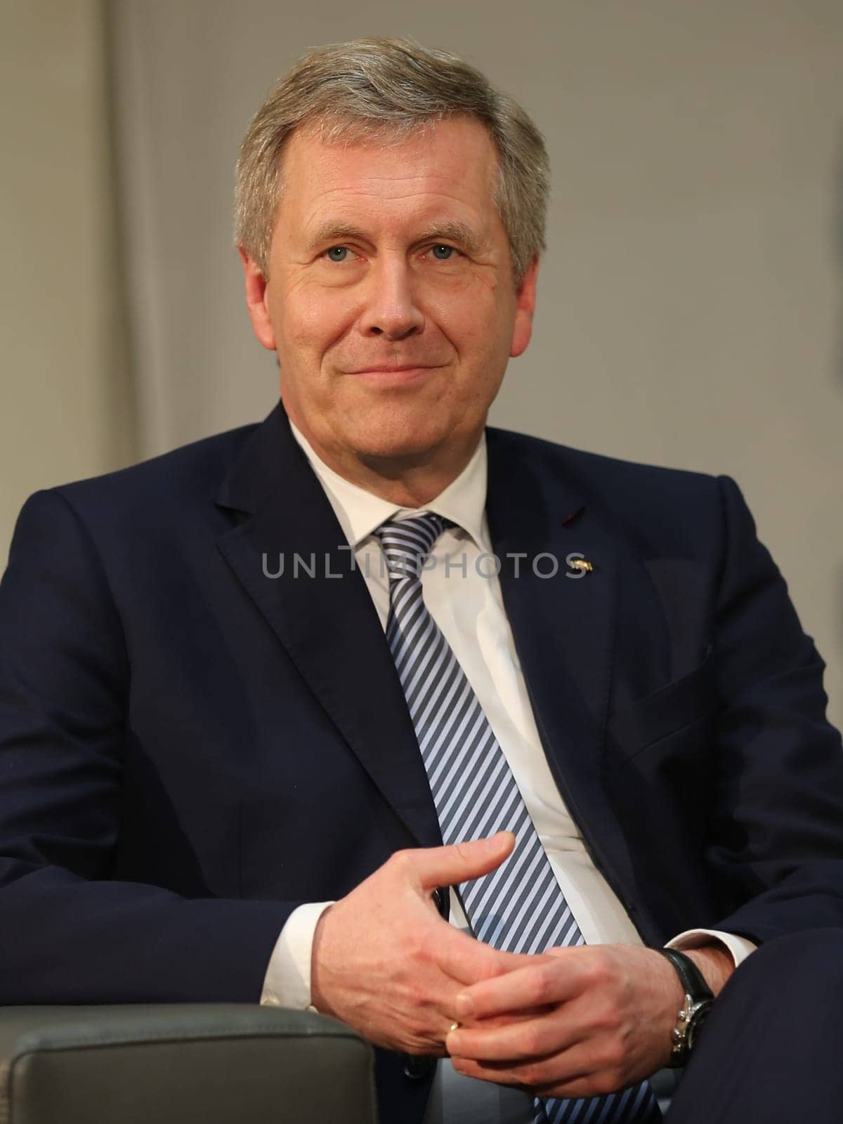 Former Federal President Christian Wulff (CDU) at a panel discussion in Magdeburg on 22.02.2017