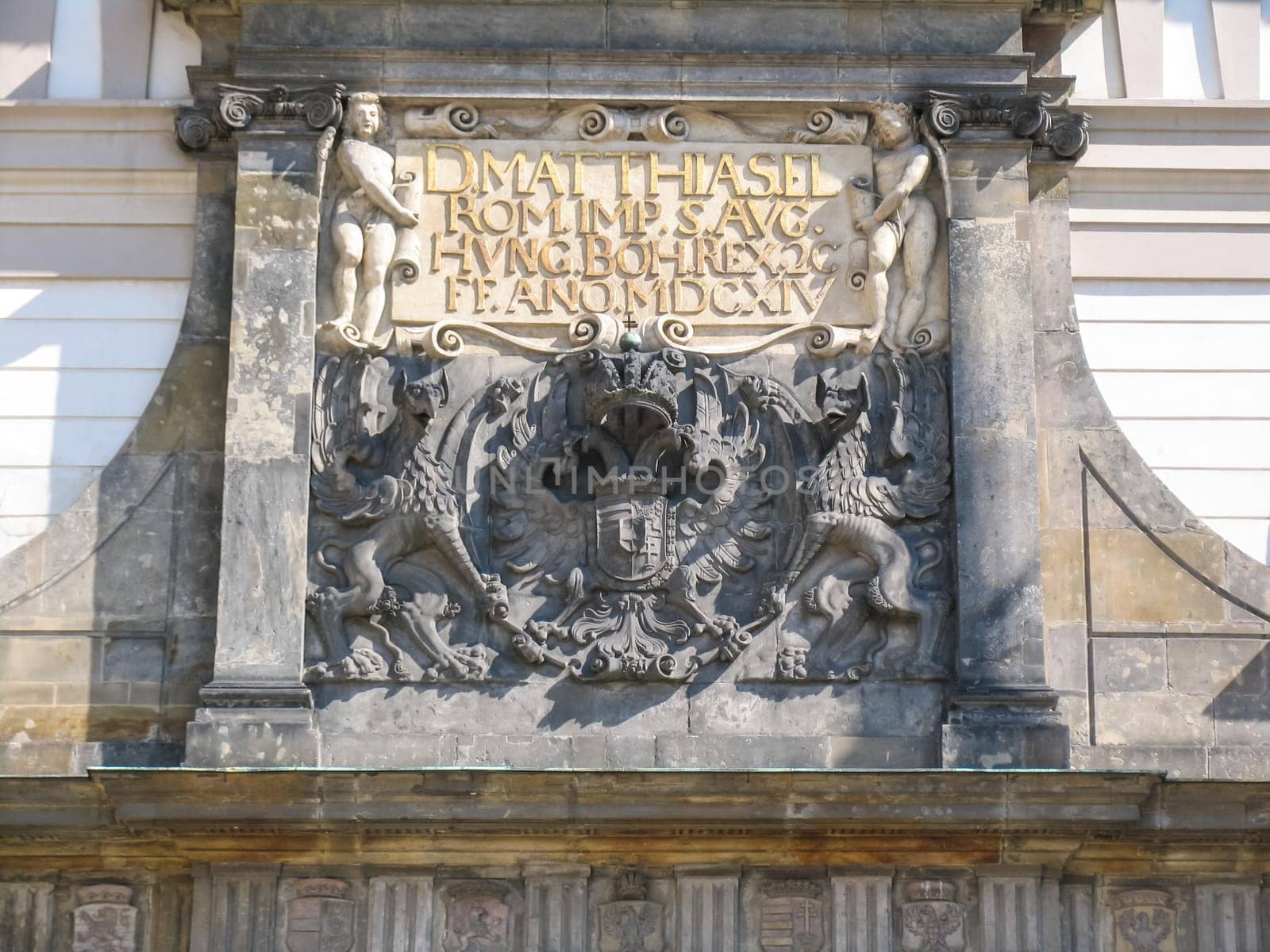 Prague, Czech Republic - August 23, 2016: Attractions of city Prague. Statues and monuments. Historical Buildings
