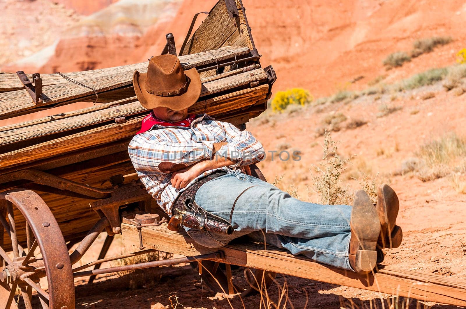 SOUTH WEST - A cowboy takes time to rest and reflect.