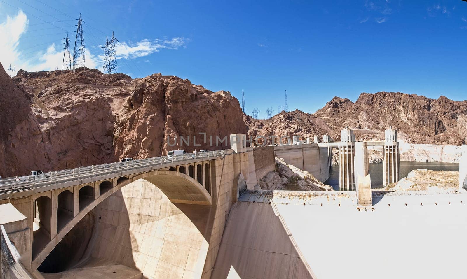 View of the Hoover Dam in Nevada, USA