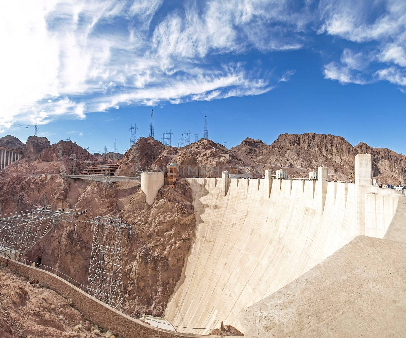 View of the Hoover Dam in Nevada, USA