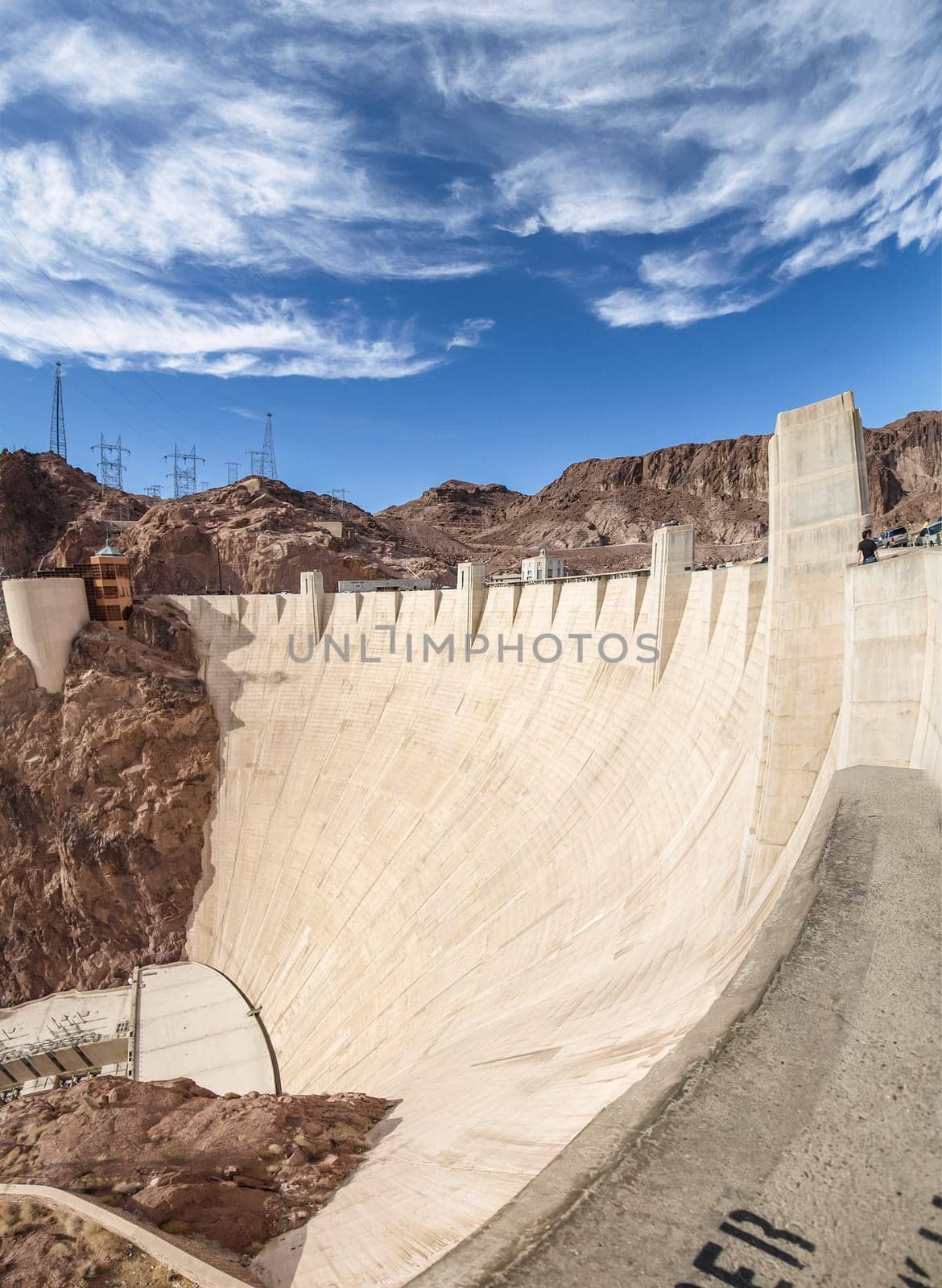View of the Hoover Dam in Nevada, USA