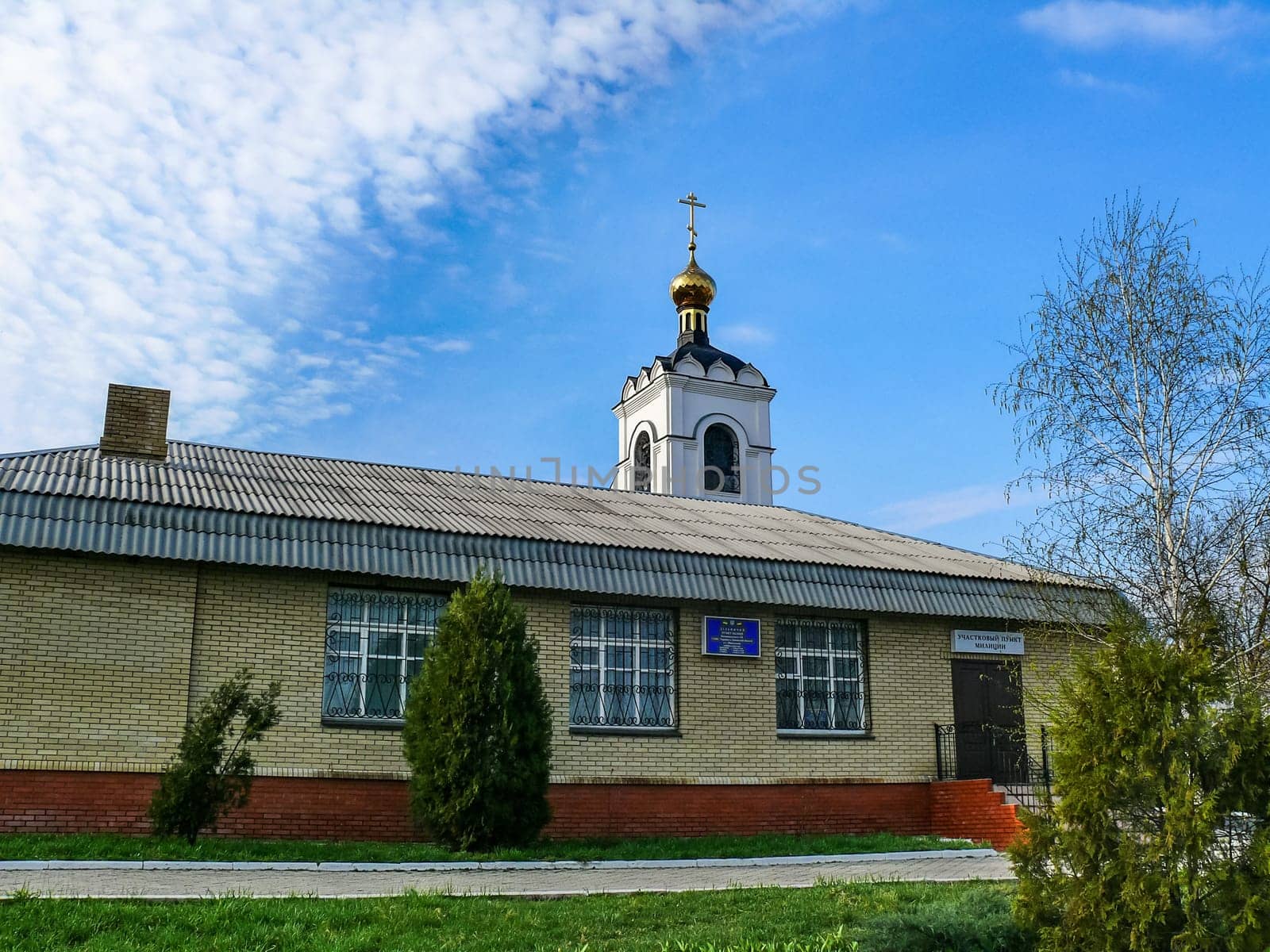Holy Assumption Monastery, Russia - April 5, 2012: Monastery of the Holy Dormition, appearance of the monastery and the area near it.