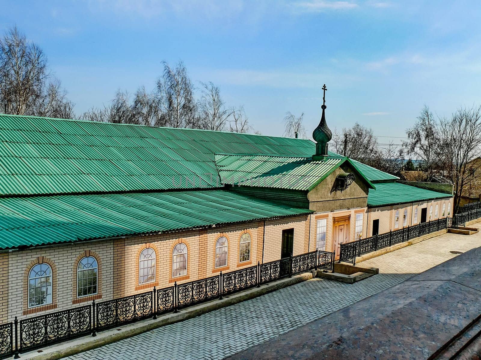 Holy Assumption Monastery, Russia - April 5, 2012: Monastery of the Holy Dormition, appearance of the monastery and the area near it.