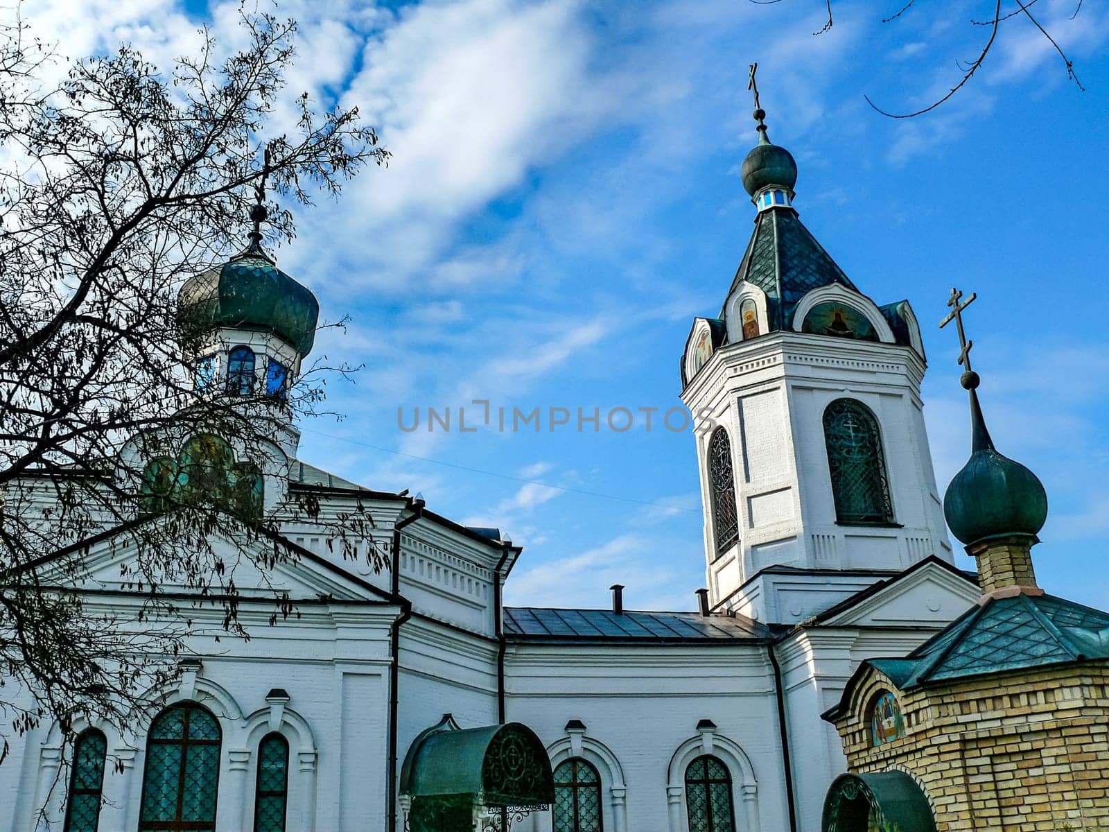 Holy Assumption Monastery, Russia - April 5, 2012: Monastery of the Holy Dormition, appearance of the monastery and the area near it.