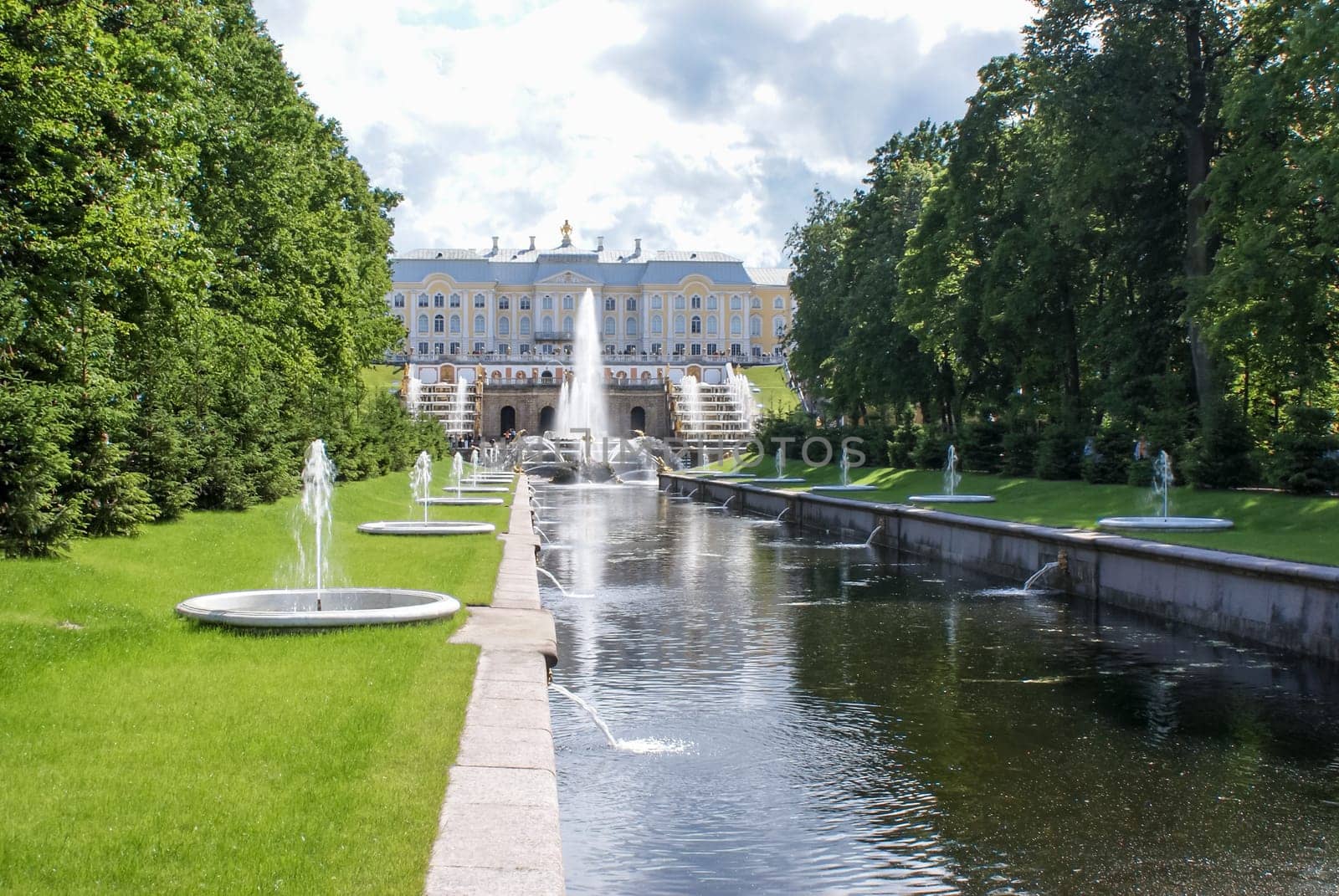 Saint-Petersburg, Russia - August 12, 2016: City of St. Pererburge. The palaces and architecture of the city. Buildings of historical part of the city.