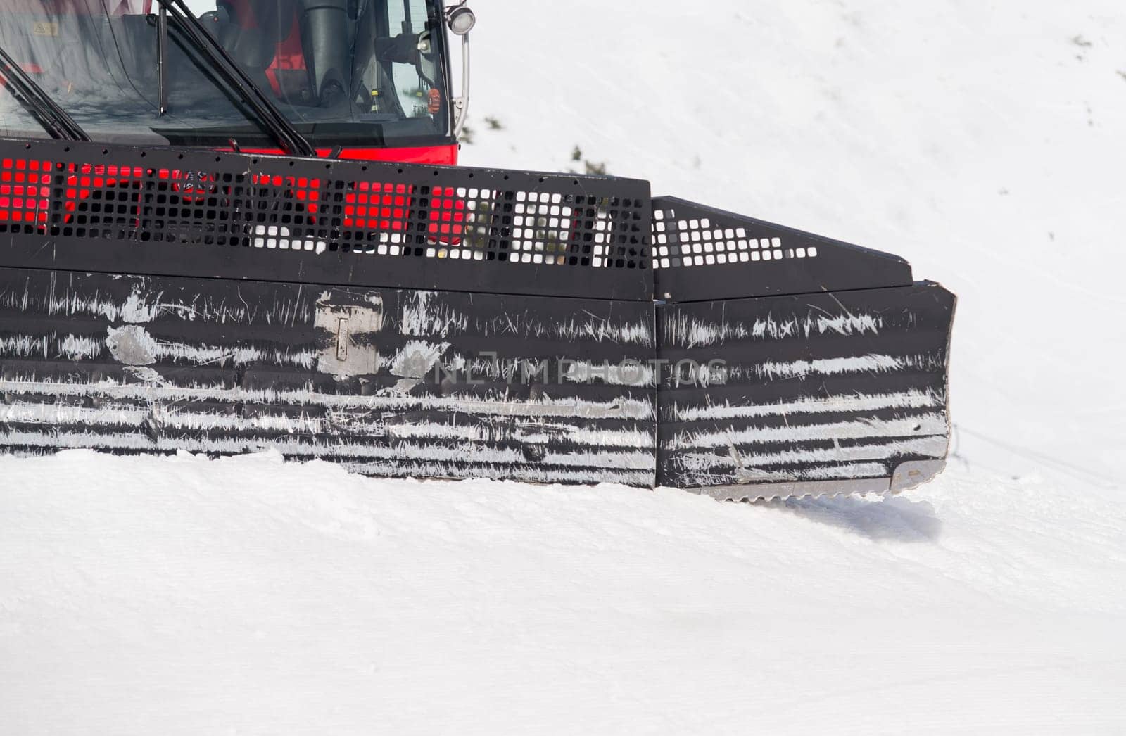 snow removal equipment on the hillside