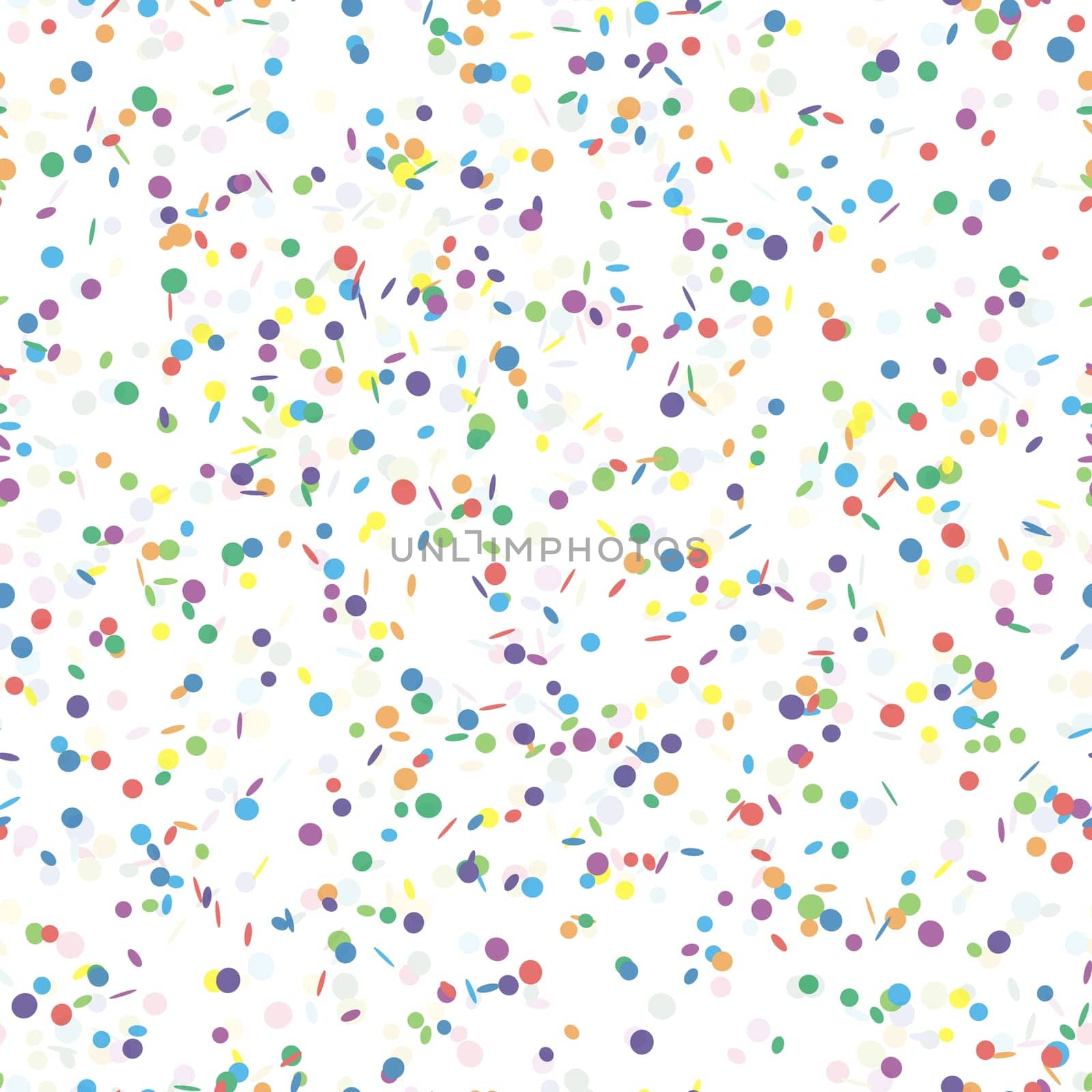 seamless background with different colored confetti for party time