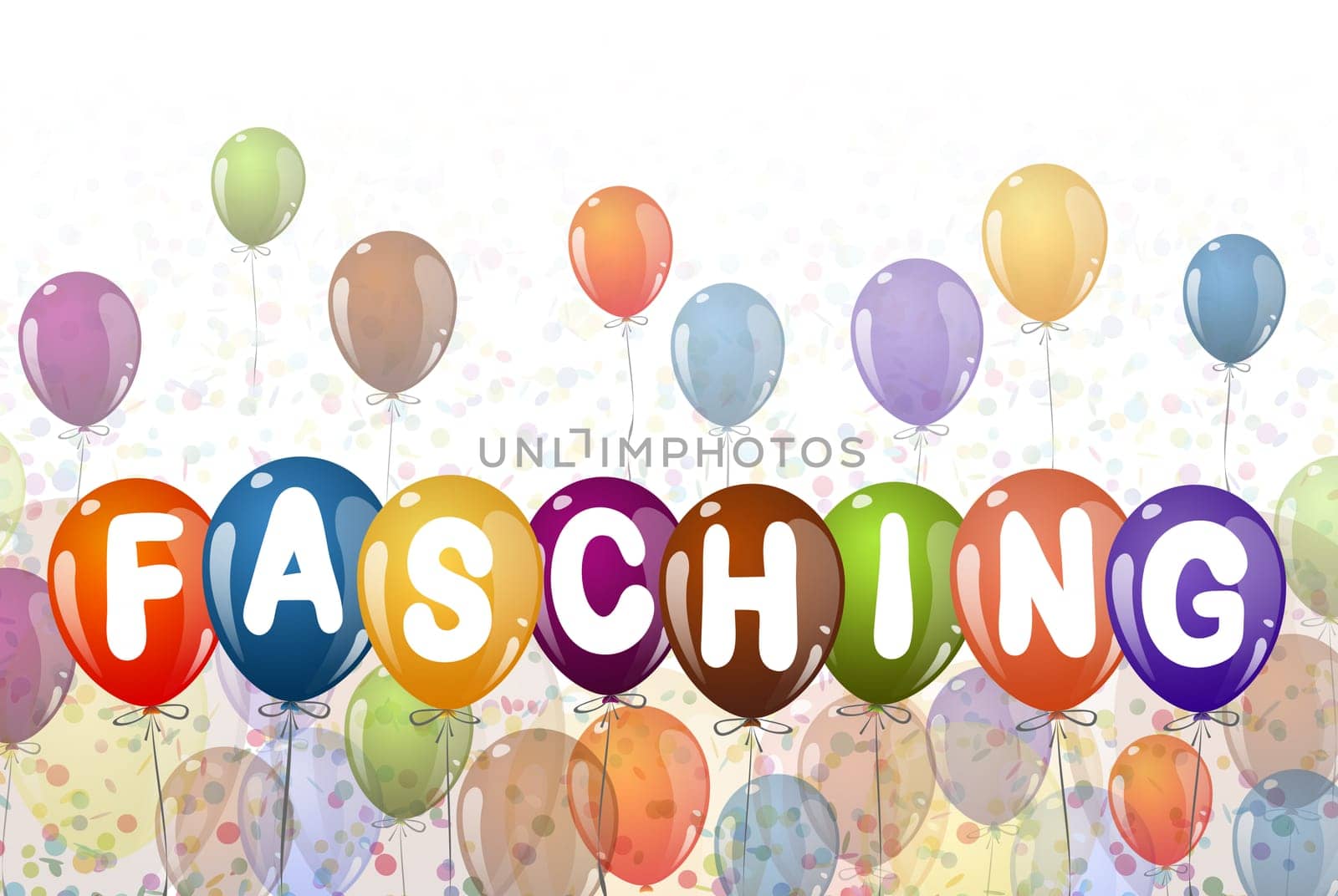 background with different colored balloons for carnival time