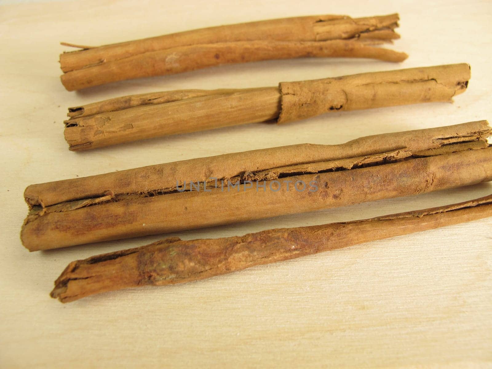 Dried cinnamon sticks of Ceylon cinnamon