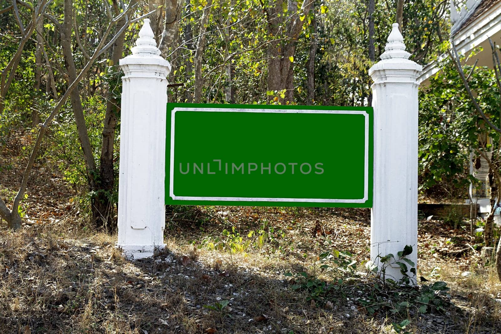 andscape nature blank billboard empty space green color