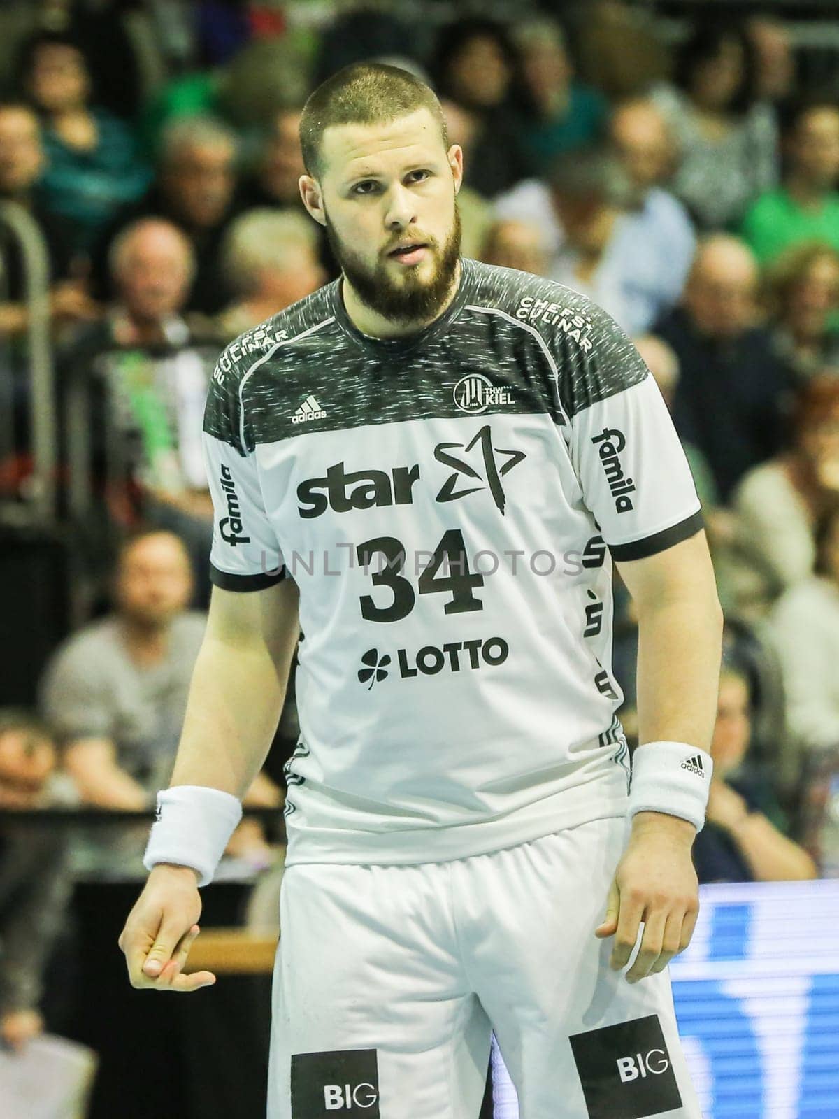 Ilija Brozovic (THW Kiel) during the DKB Handball Bundesliga match 2016-2017,SC Magdeburg against THW Kiel