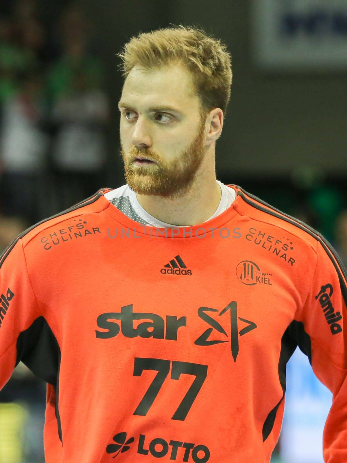 Goalkeeper Andreas Wolff (THW Kiel) during the DKB Handball Bundesliga match 2016-2017,SC Magdeburg against THW Kiel