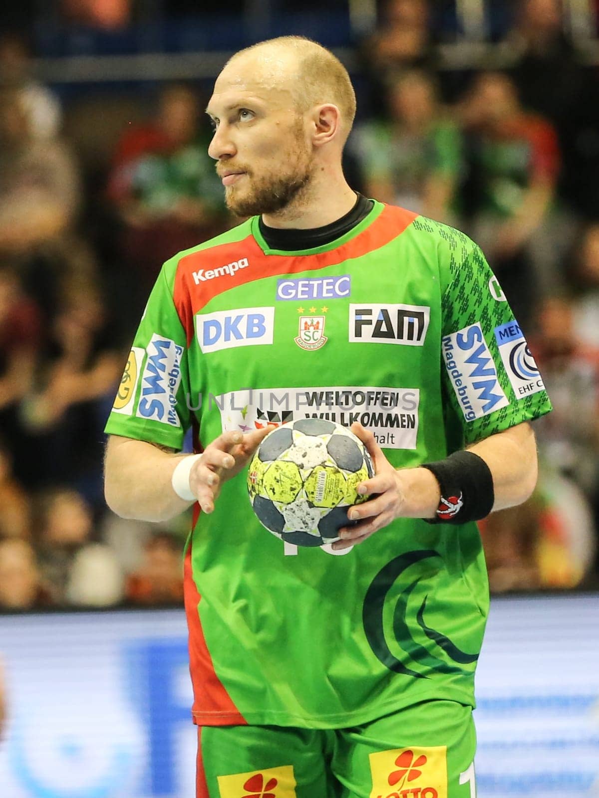 Yves Grafenhorst (SC Magdeburg) in the EHF Cup match SC Magdeburg-Tatabanya KC on 19.2.17 in Magdeburg