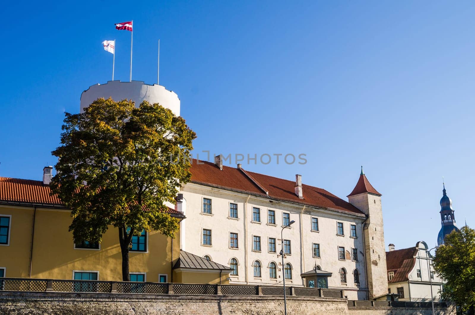 Riga castle. The castle is a residence for a president of Latvia