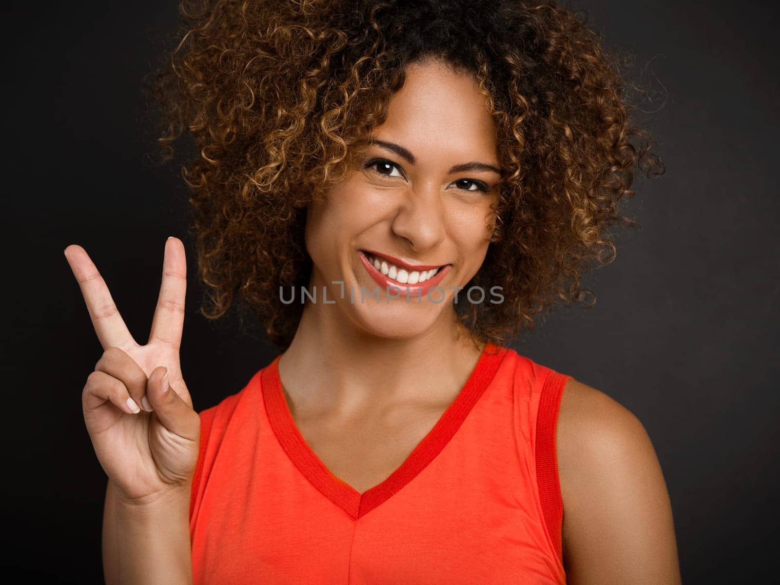 Portrait of a beautiful African American woman smiling