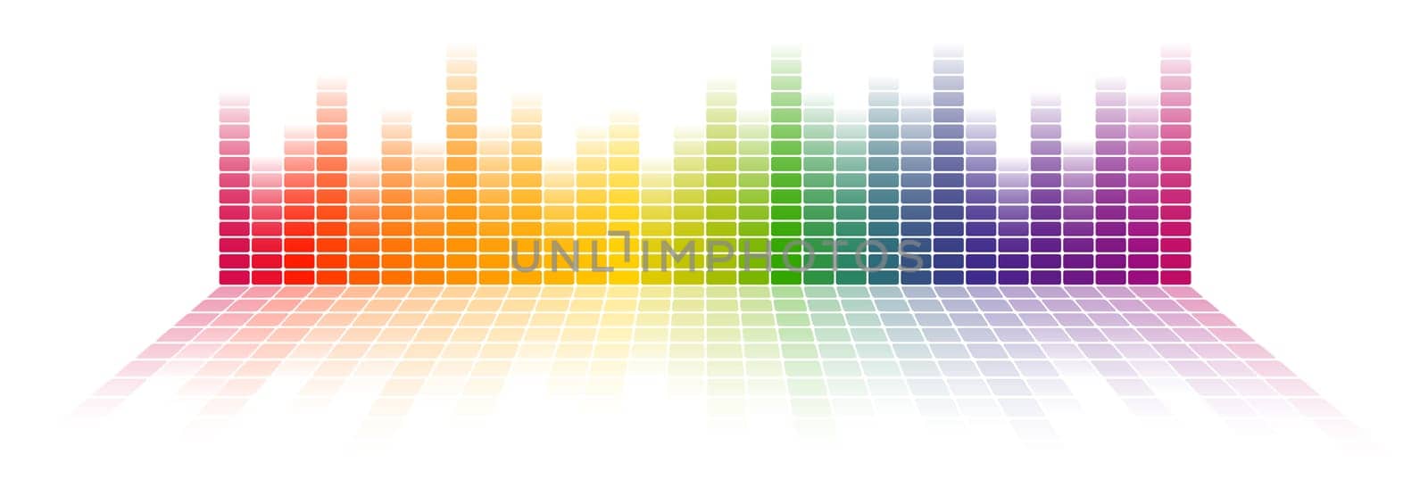 seamless digital equalizer background with color gradient