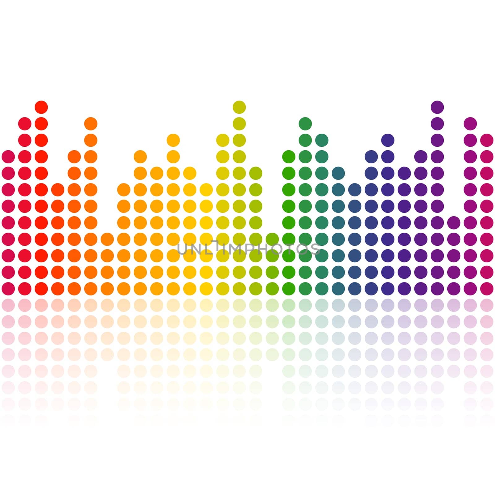 seamless digital equalizer background with color gradient