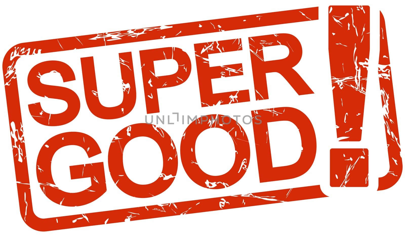grunge stamp with frame colored red and text Super good
