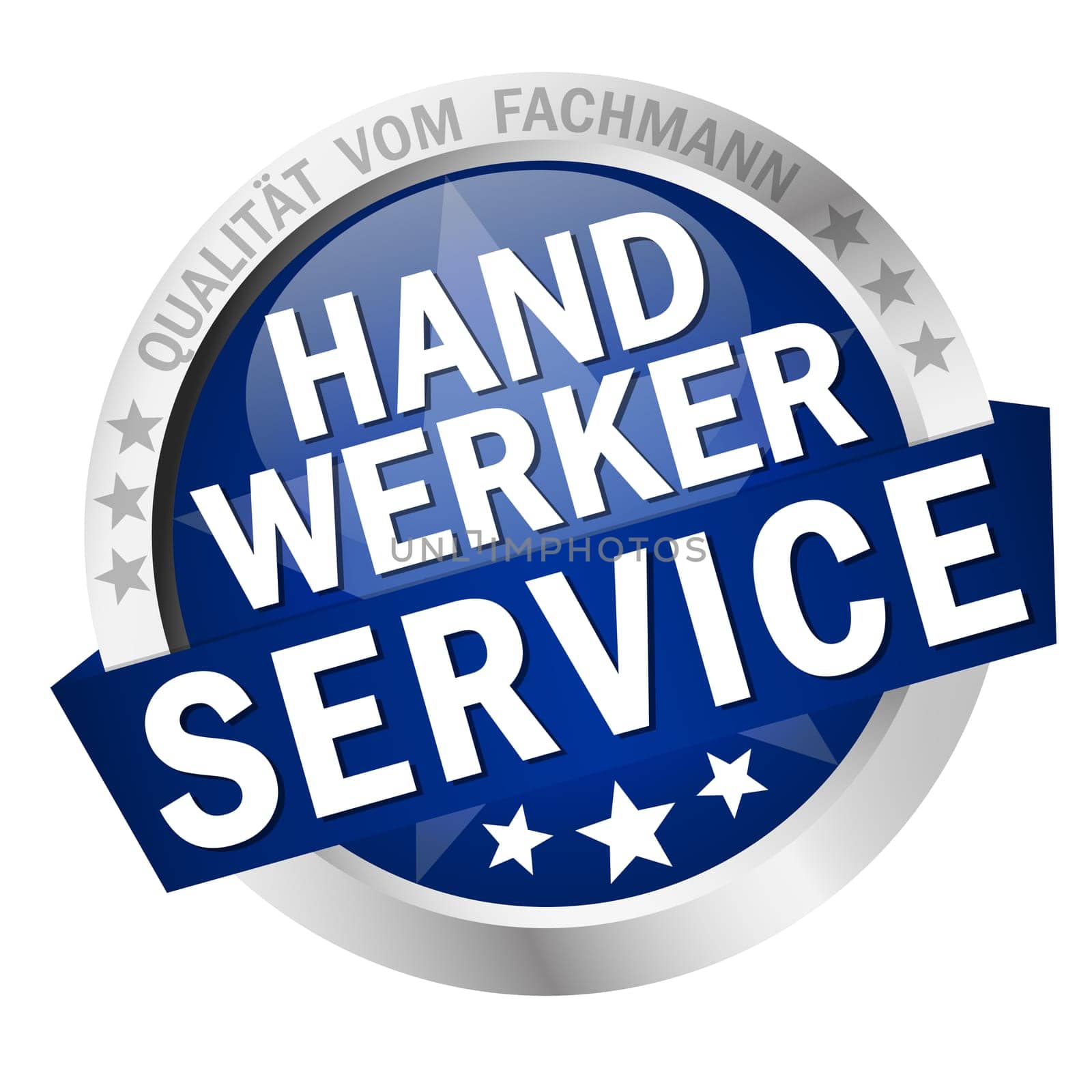 colored button with banner and text craftsman service