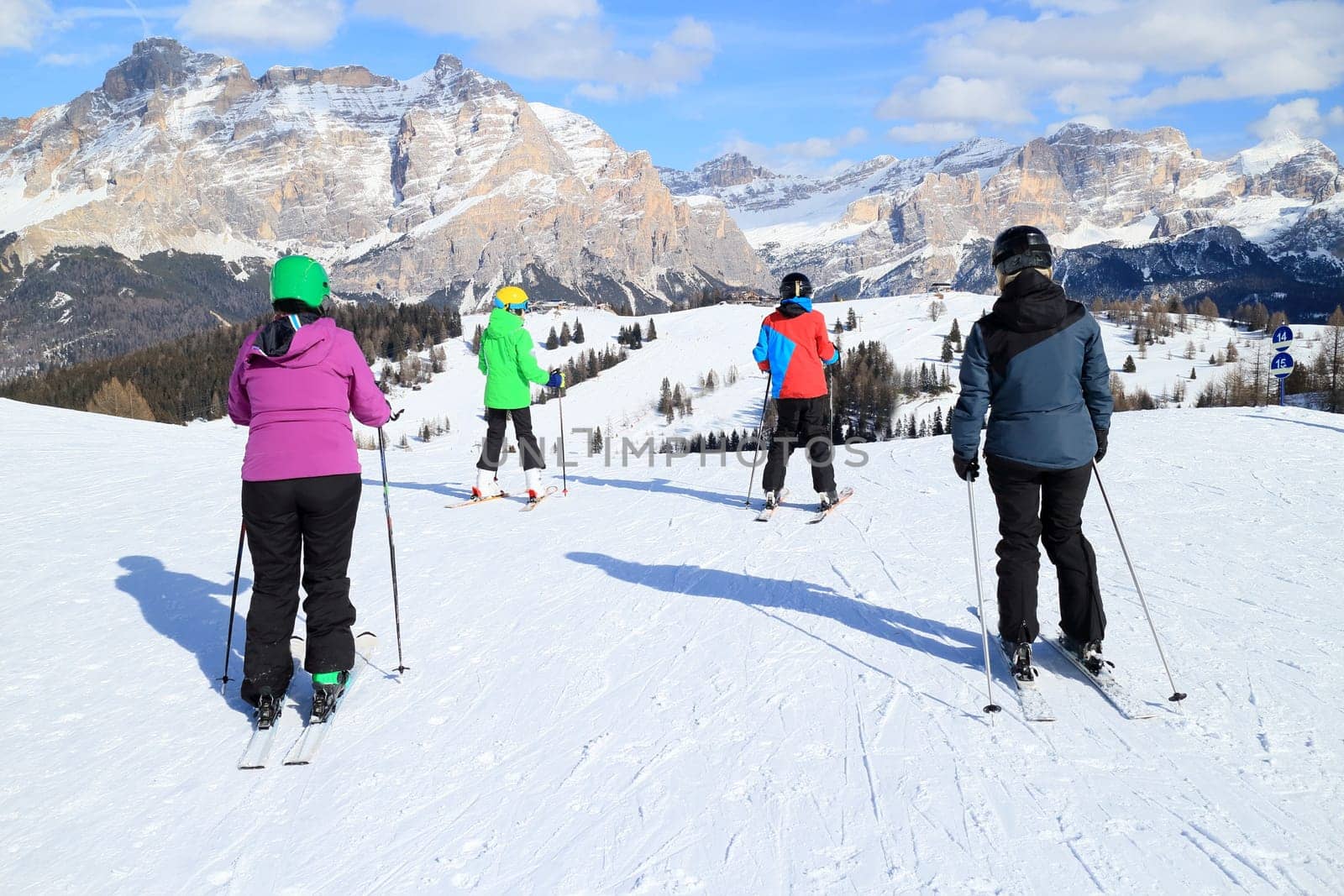Family on a skiing holiday