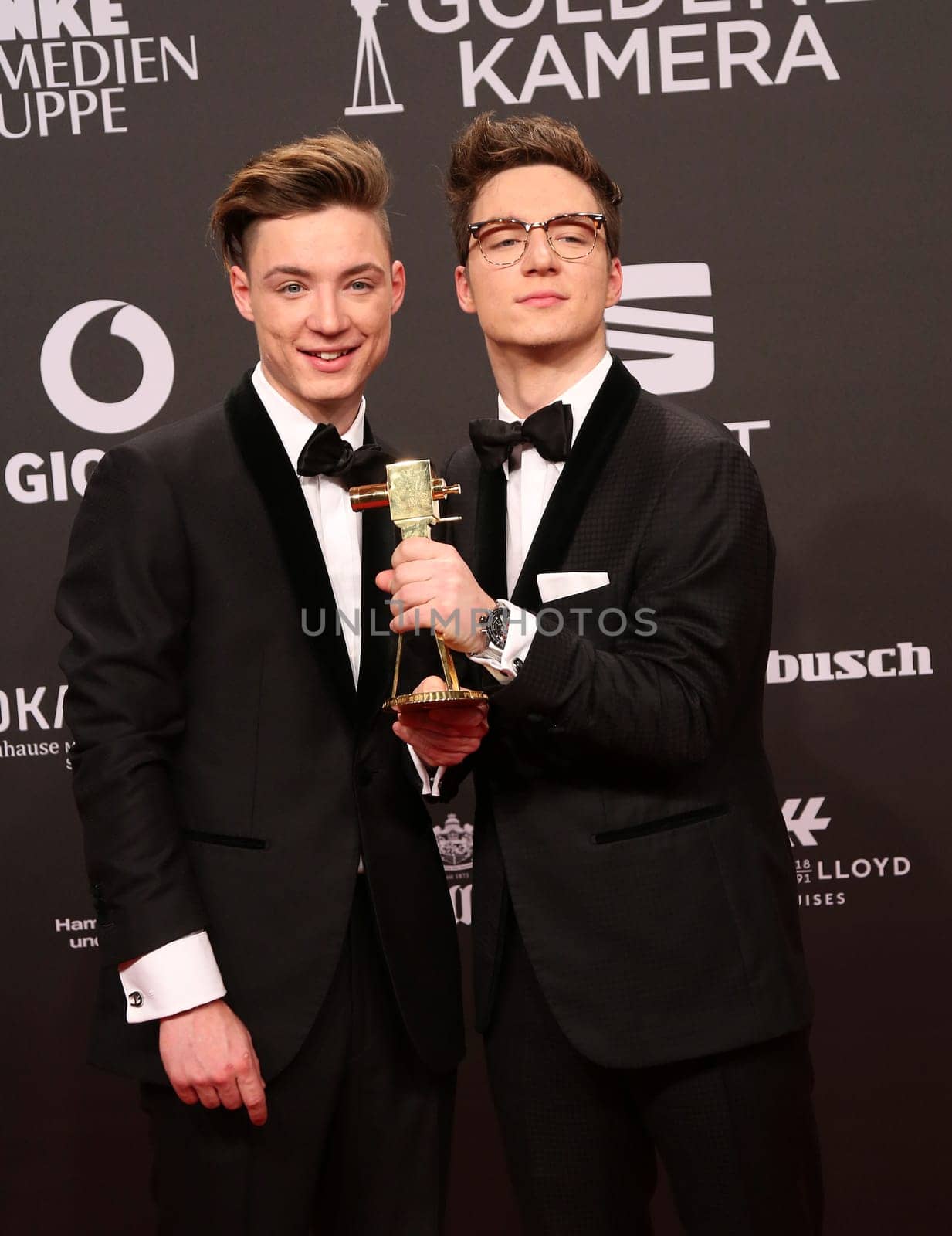 The Lochies,. Presentation of the GOLDEN CAMERA 2017 at Messe Hamburg