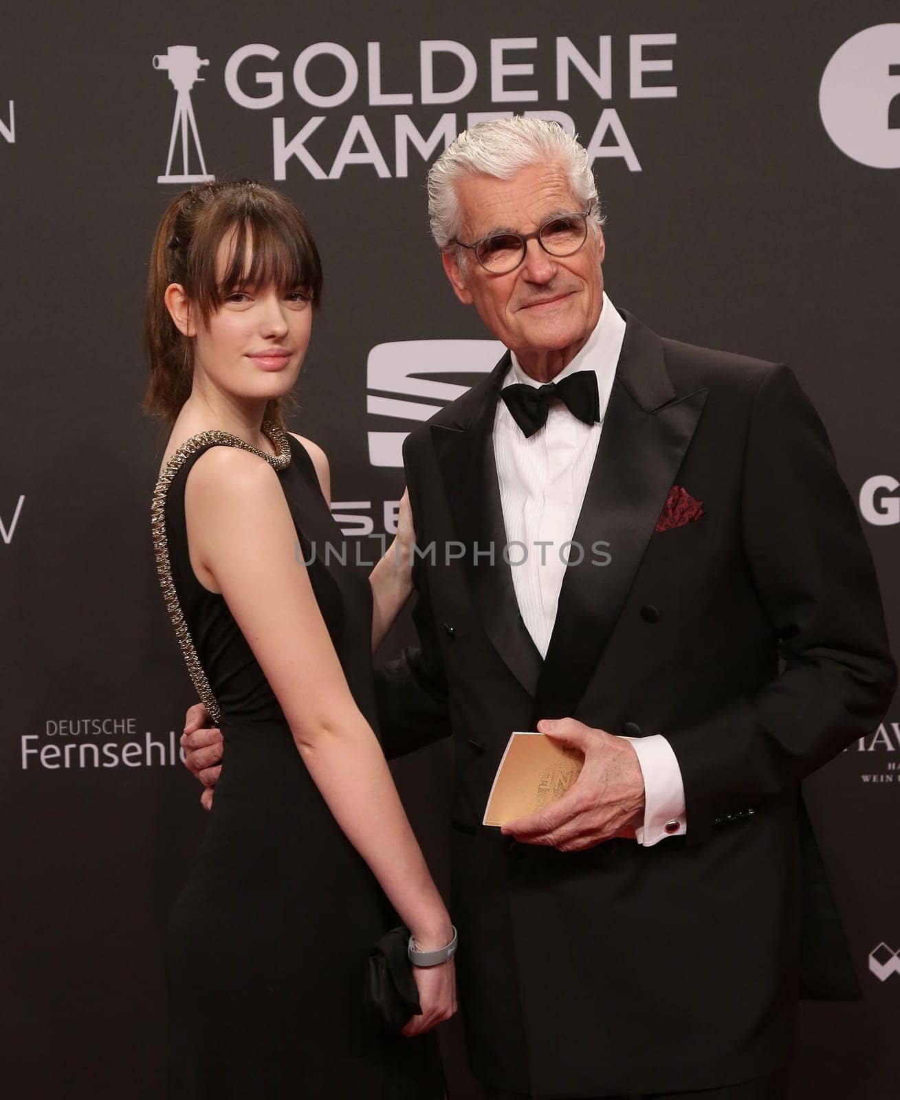 Sky Du Mont with daughter Tara ,. Presentation of the GOLDEN CAMERA 2017 at Messe Hamburg