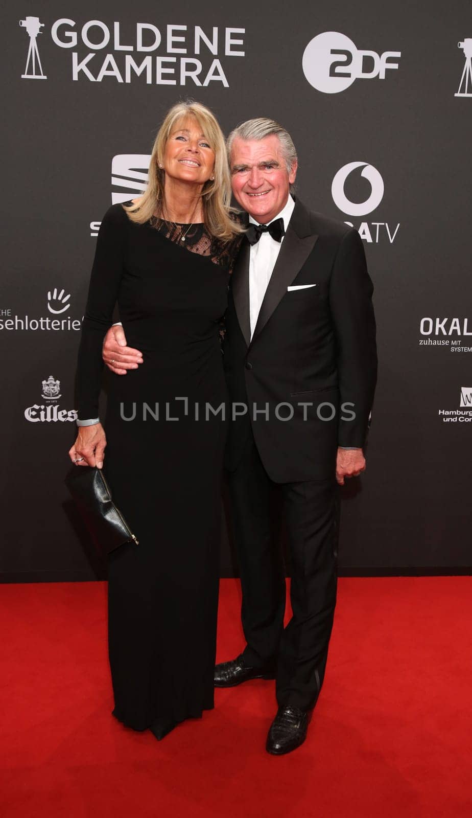 Susanne Kowalke and Ruediger Kowalke,. Presentation of the GOLDEN CAMERA 2017 at Messe Hamburg
