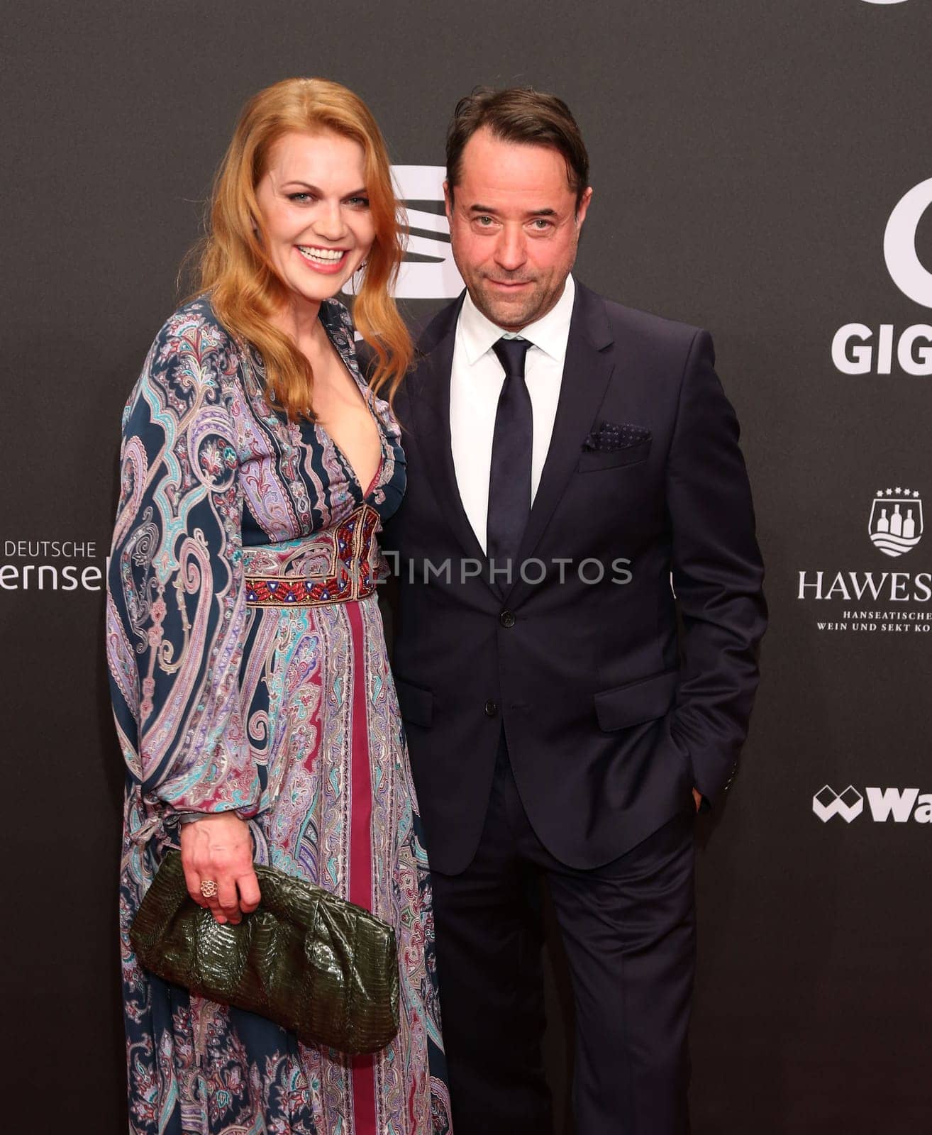 Anna Loos and Jan Josef Liefers,. Presentation of the GOLDEN CAMERA 2017 at Messe Hamburg