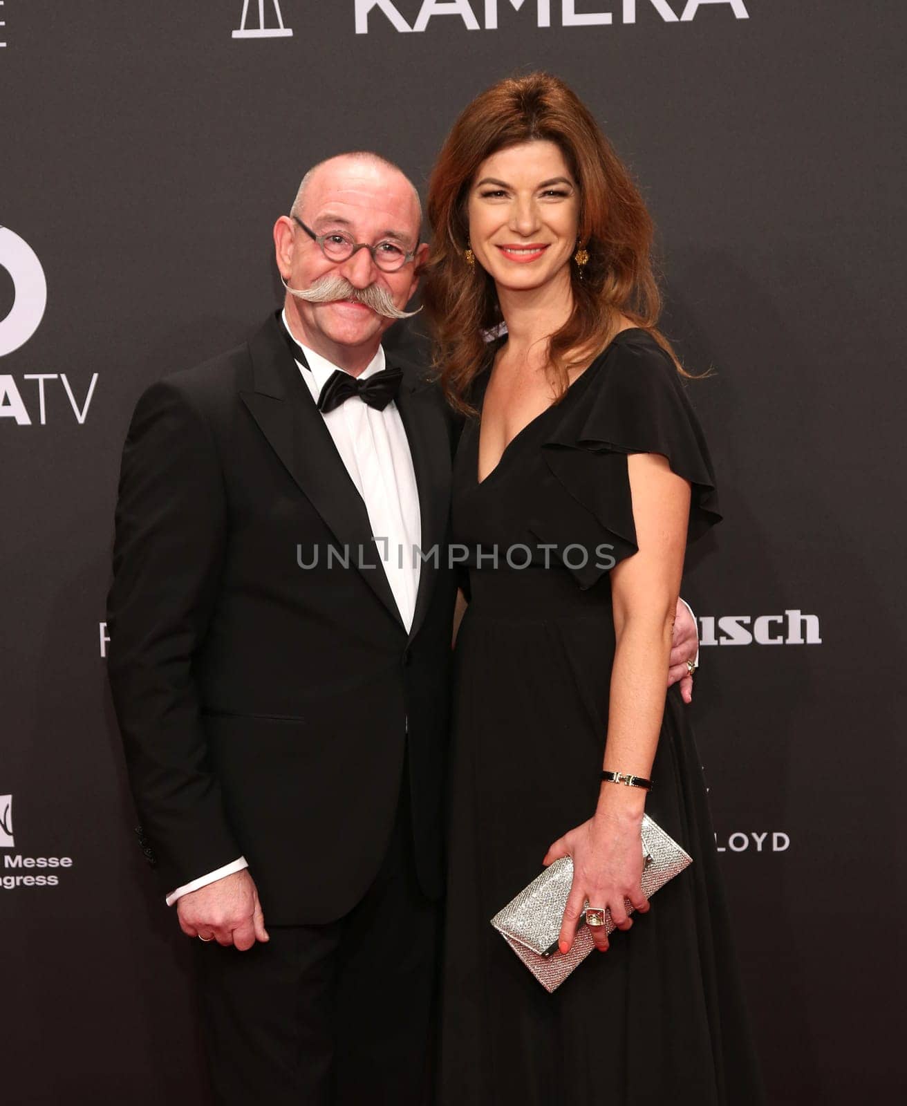 Horst Lichter with Nada Sosinka ,. Presentation of the GOLDEN CAMERA 2017 at Messe Hamburg
