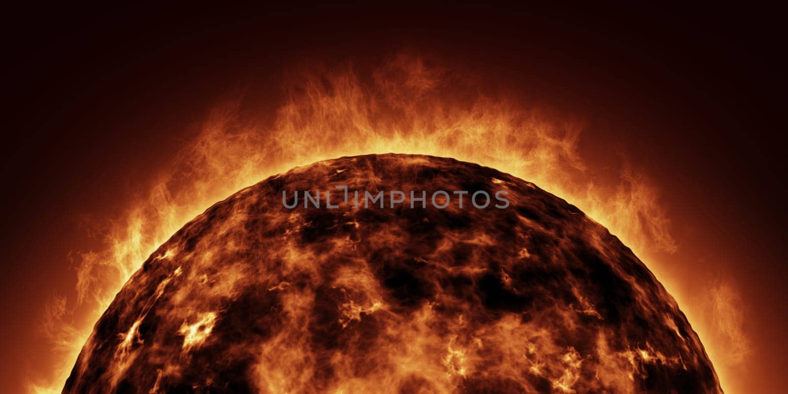 The Sun animation with star background