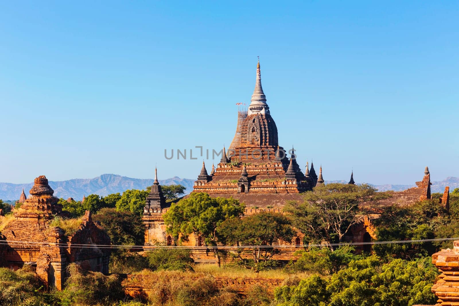 Bagan buddha tower at day , famous place in Myanmar/ Burma