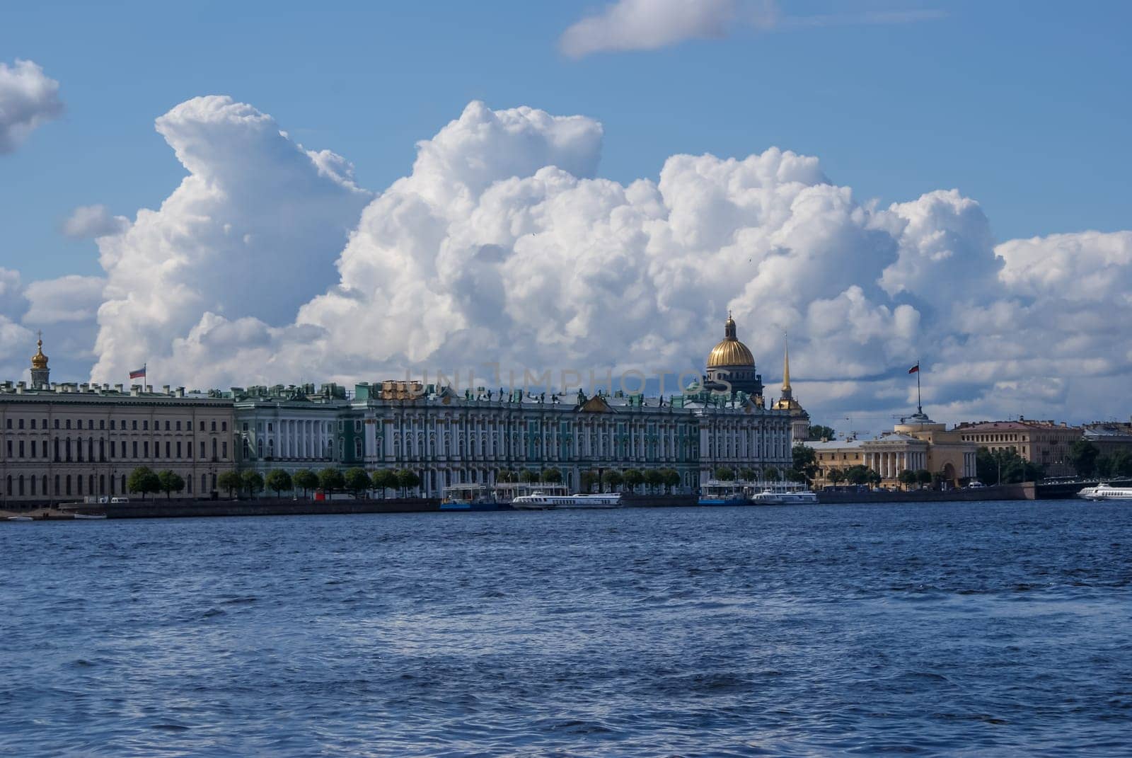 Saint-Petersburg, Russia - August 12, 2016: City of St. Pererburge. The palaces and architecture of the city. Buildings of historical part of the city.