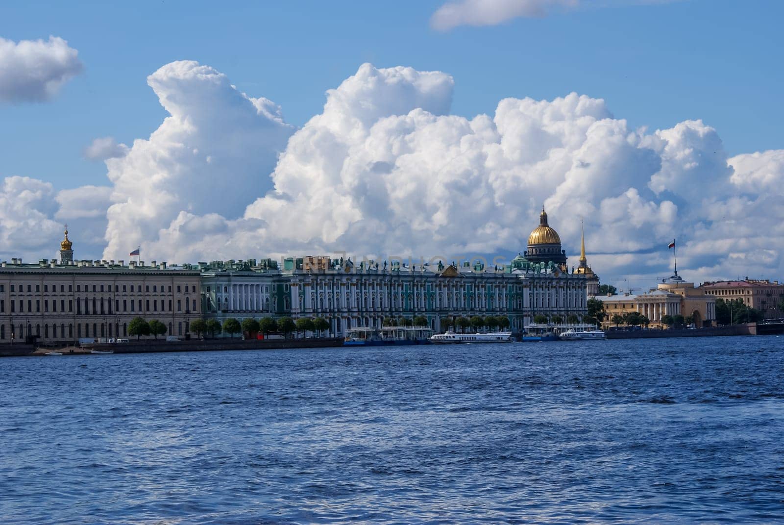 Saint-Petersburg, Russia - August 12, 2016: City of St. Pererburge. The palaces and architecture of the city. Buildings of historical part of the city.