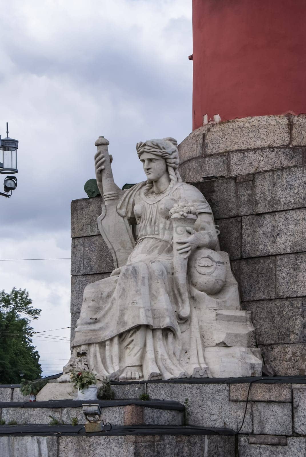 Saint-Petersburg, Russia - August 12, 2016: Statues and monuments of St. Petersburg. City St. Petersburg architecture. Sculptures in style