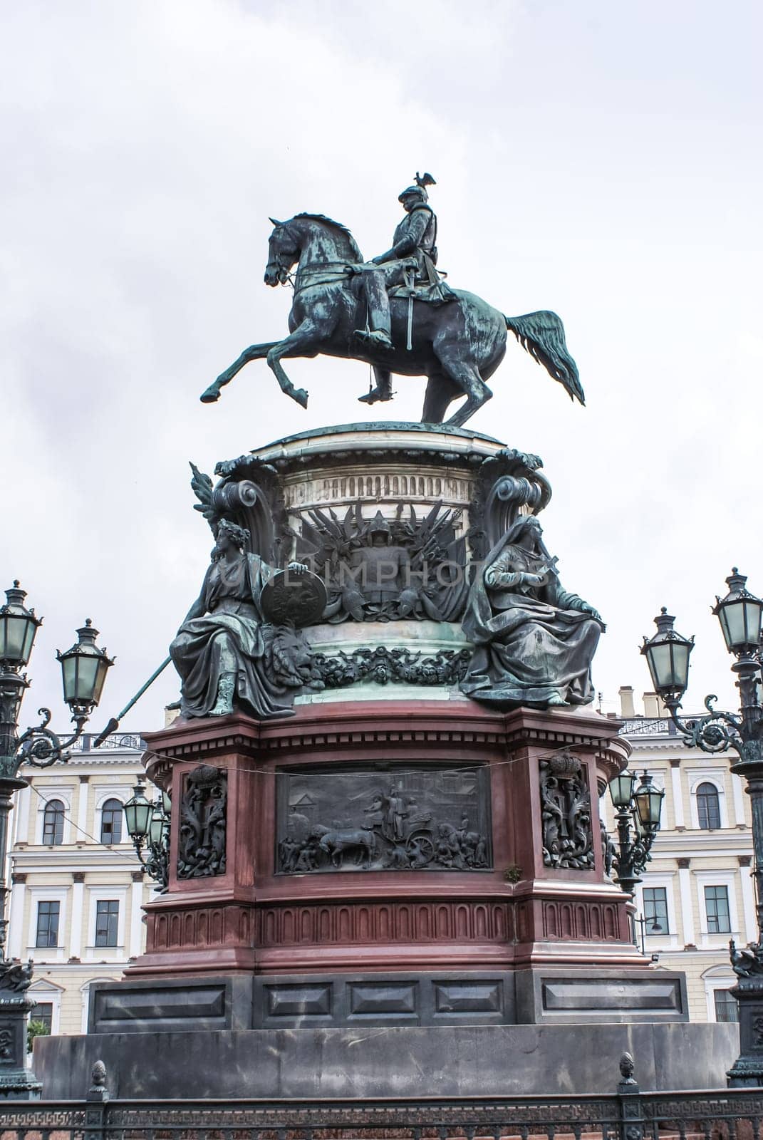 Saint-Petersburg, Russia - August 12, 2016: Statues and monuments of St. Petersburg. City St. Petersburg architecture. Sculptures in style