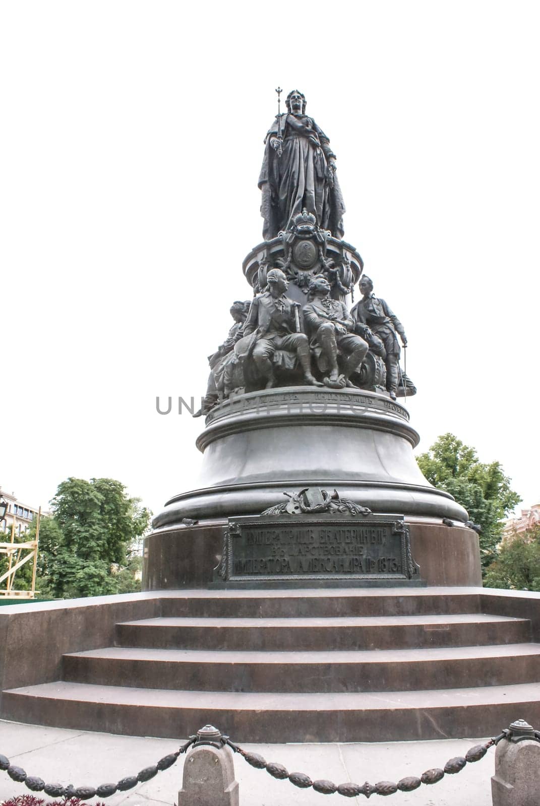Saint-Petersburg, Russia - August 12, 2016: Statues and monuments of St. Petersburg. City St. Petersburg architecture. Sculptures in style