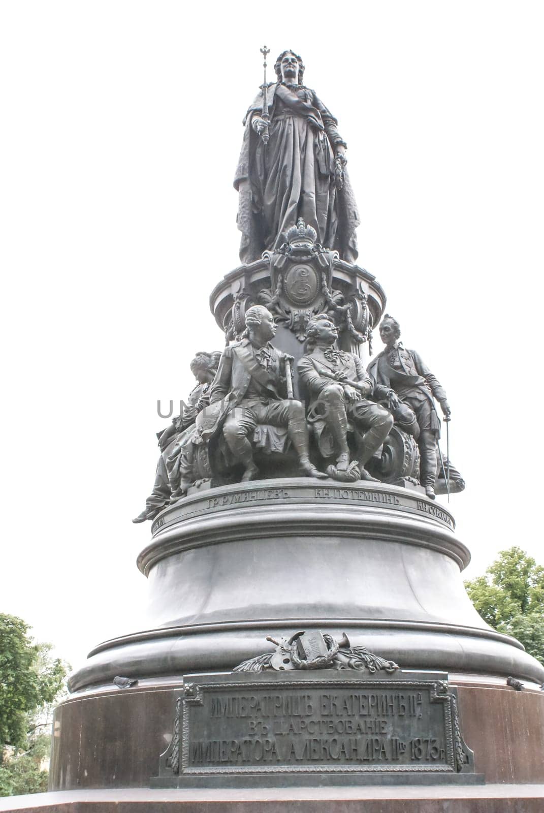 Saint-Petersburg, Russia - August 12, 2016: Statues and monuments of St. Petersburg. City St. Petersburg architecture. Sculptures in style