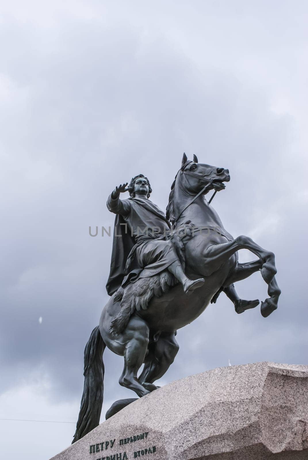 Saint-Petersburg, Russia - August 12, 2016: Statues and monuments of St. Petersburg. City St. Petersburg architecture. Sculptures in style