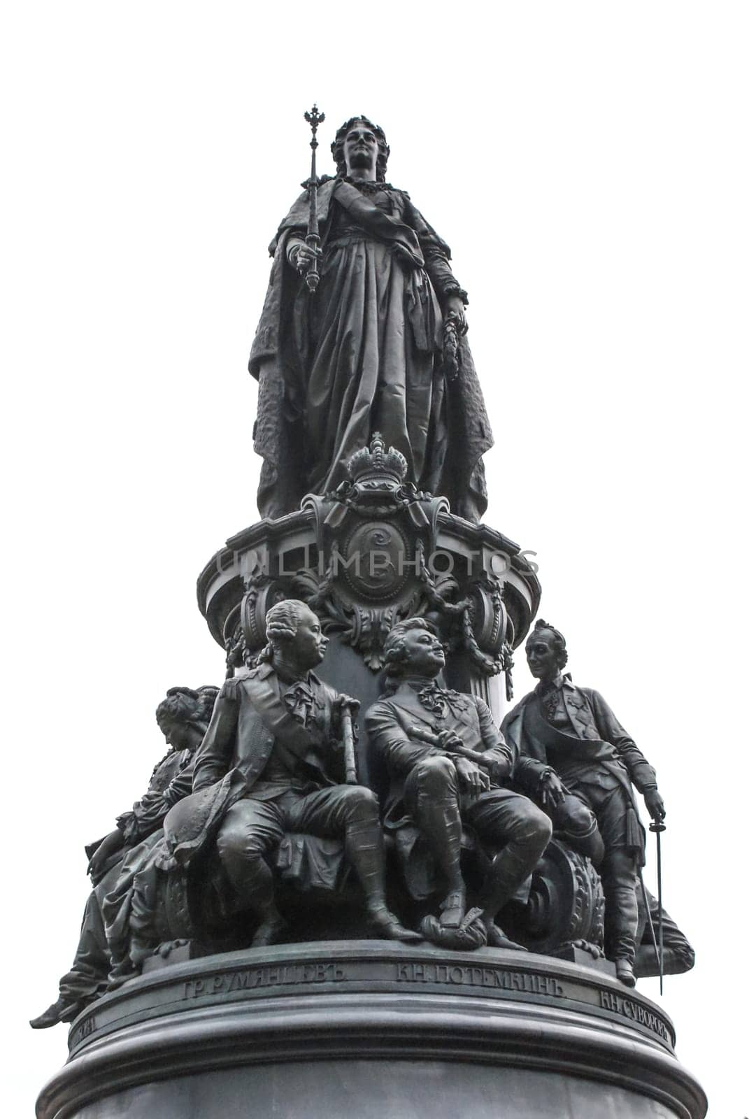 Saint-Petersburg, Russia - August 12, 2016: Statues and monuments of St. Petersburg. City St. Petersburg architecture. Sculptures in style