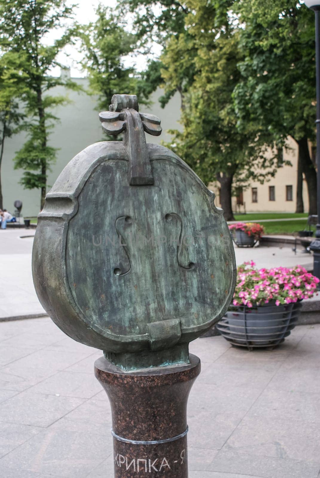 Saint-Petersburg, Russia - August 12, 2016: Statues and monuments of St. Petersburg. City St. Petersburg architecture. Sculptures in style