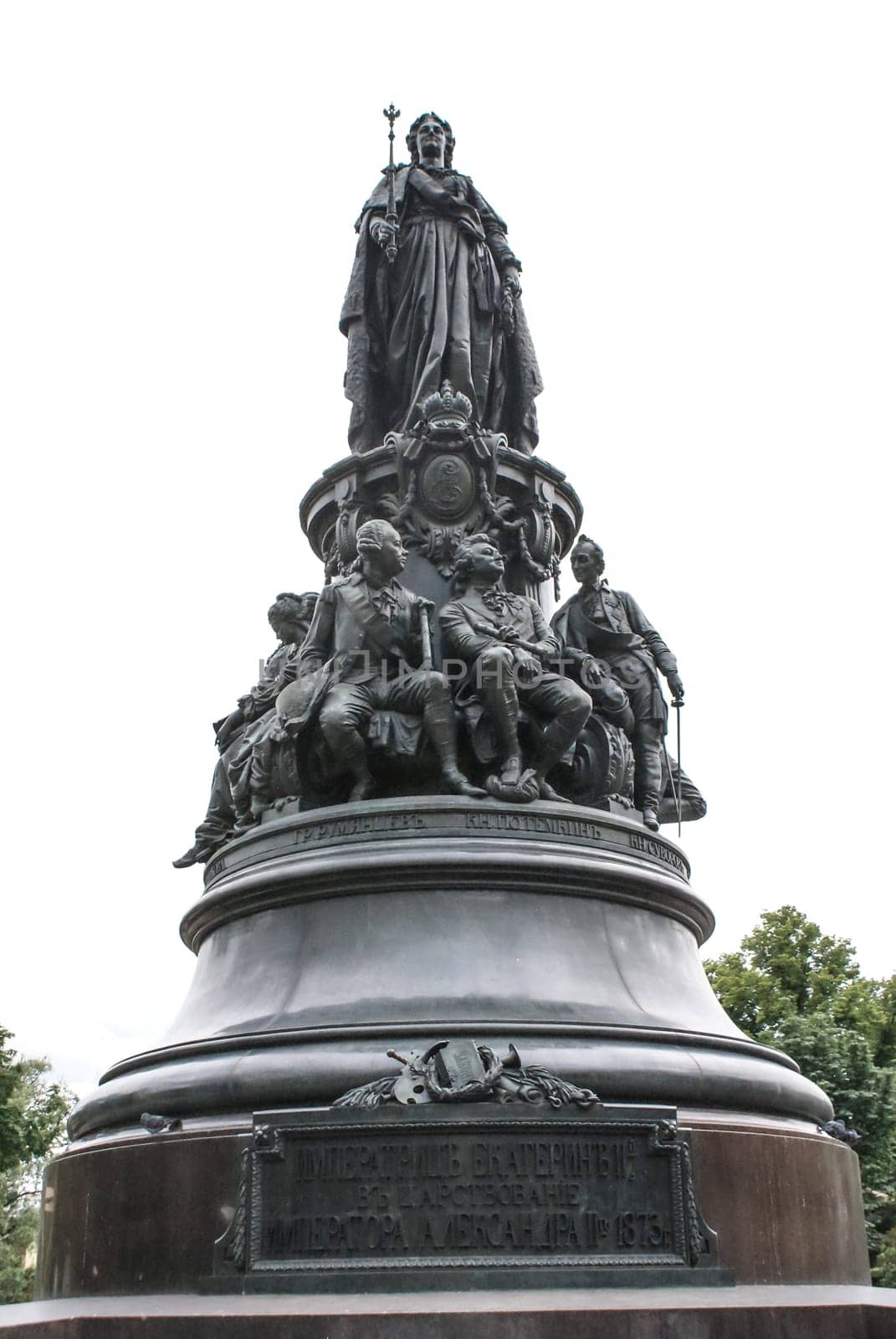 Saint-Petersburg, Russia - August 12, 2016: Statues and monuments of St. Petersburg. City St. Petersburg architecture. Sculptures in style