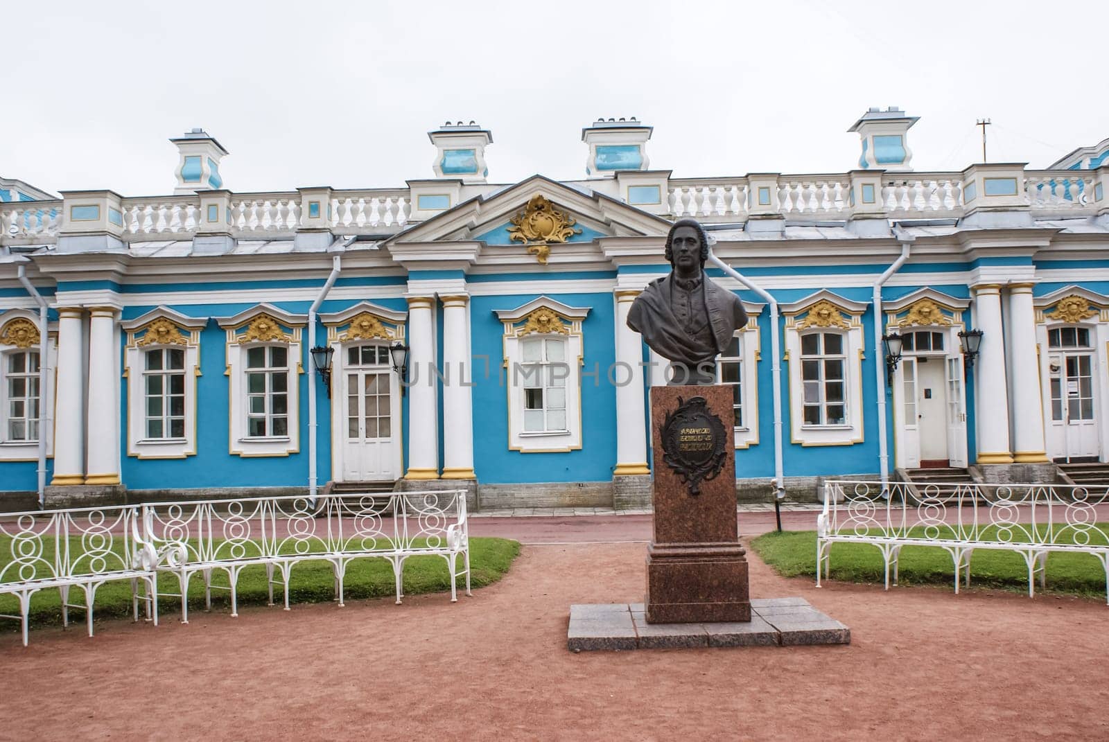 Saint-Petersburg, Russia - August 12, 2016: Statues and monuments of St. Petersburg. City St. Petersburg architecture. Sculptures in style