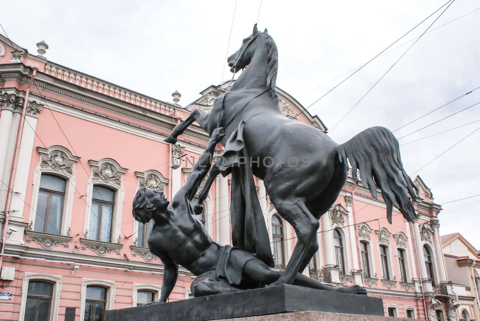 Saint-Petersburg, Russia - August 12, 2016: Statues and monuments of St. Petersburg. City St. Petersburg architecture. Sculptures in style