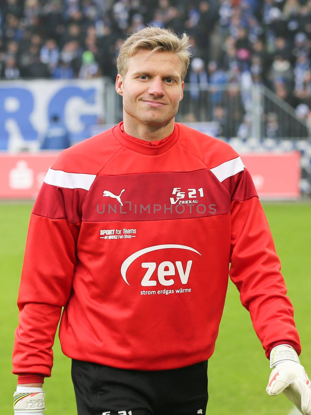 Goalkeeper Marian Unger ( FSV Zwickau ) - 3rd League Season 2016/2017 Point Game 1.FCM vs FSV Zwickau