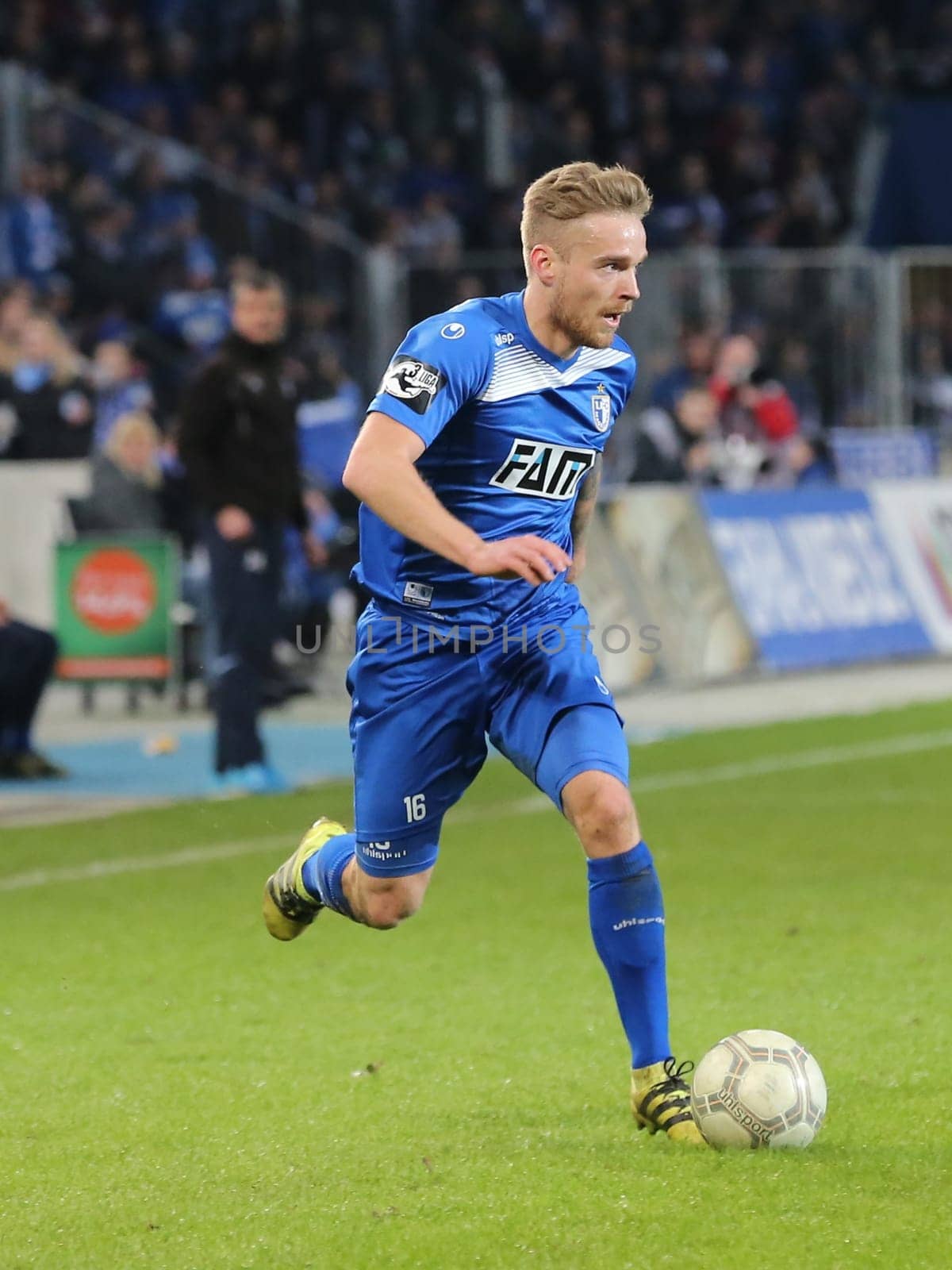 Nils Butzen (1.FC Magdeburg) at 3rd League Season 2016/2017 Point Game 1.FCM vs SC Preußen Münster