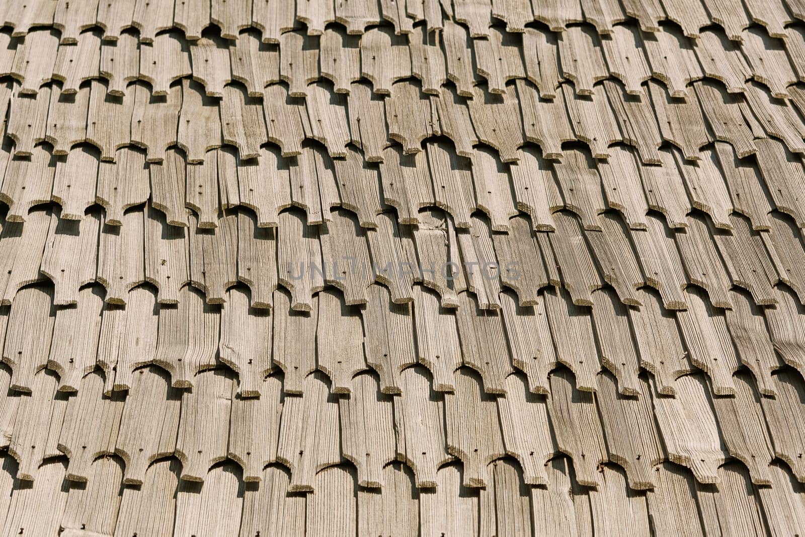 Background of the Wooden Roof Tiles